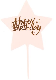 1 Stuks Gelukkige Verjaardag Acryl Cake Topper Dessert Bakken Party Decoratie Roze Blauw Jongen Of Meisje Geslacht Onthullen Cupcake Topper 5