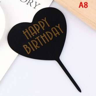 1 Stuks Gelukkige Verjaardag Acryl Cake Topper Dessert Bakken Party Decoratie Roze Blauw Jongen Of Meisje Geslacht Onthullen Cupcake Topper