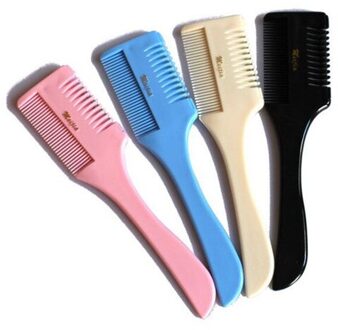 1 Stuks Haar Knippen Kammen Scheermes Kam Met Blade Kam Met Een Tondeuse Pro Hair Razor Snijden Dunner Styling tool Haar Borstel