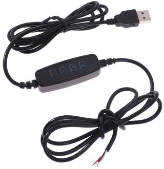 1 Stuks Led Dimmer Usb-poort Voeding Lijn Verlengkabel Met Aan Uit Schakelaar Adapter zwart