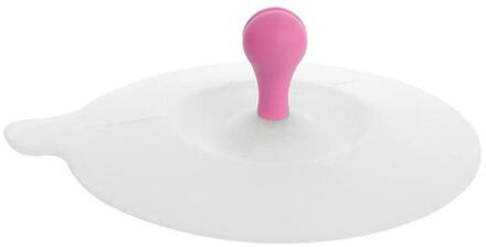 1 stuks Leuke hartvormige Kan Clip Lepel Beker Deksel 10.5 cm Siliconen Afdichting Stofkap Voor keramische Plastic Mok Roze
