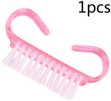 1 Stuks Nail Cleaning Nail Brush Tool File Manicure Pedicure Soft Verwijder Dust Manicure Tool Schone Borstel Voor Nail Care