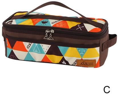 1 Stuks Outdoor Camping Wandelen Picknick Tas Camping Draagbare Opslag Voedsel Set Outdoor Wilde Servies Picknick Kookgerei Pot Zak F4Z6 Multi-kleur