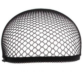 1 Stuks/pak Pruik Cap Haarnet Voor Weave Haarnetjes Pruik Netten Stretch Mesh Pruik Cap Voor Het Maken Pruiken Gratis Grootte stretch Cool Mesh zwart