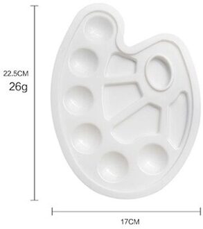 1 Stuks Palet Art Alternatieven Verf Lade Kunstenaar Aquarel Plastic School Supply Olieverf Kleding Wit Pigment 22.5*17cm