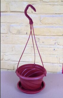 1 Stuks Plant Hanger Duurzaam Bloempot Houder Opknoping Bloemenmand Haak Hanger Duurzaam Bloempot Houder Tuin Planter Haken Rood