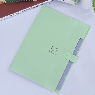 1 Stuks Pp A4 Bestand Document Bag Pouch Bill Map Houder Organizer Fastener Kantoorbenodigdheden Document Organizer Binder donker groen