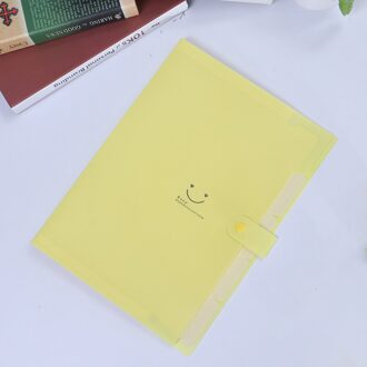 1 Stuks Pp A4 Bestand Document Bag Pouch Bill Map Houder Organizer Fastener Kantoorbenodigdheden Document Organizer Binder geel