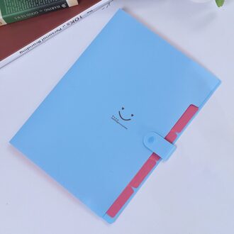 1 Stuks Pp A4 Bestand Document Bag Pouch Bill Map Houder Organizer Fastener Kantoorbenodigdheden Document Organizer Binder lucht blauw