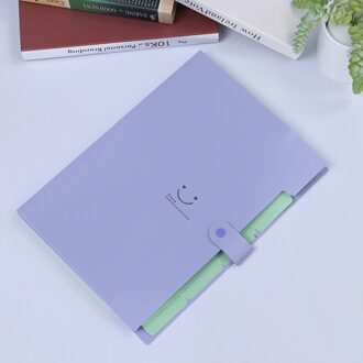 1 Stuks Pp A4 Bestand Document Bag Pouch Bill Map Houder Organizer Fastener Kantoorbenodigdheden Document Organizer Binder paars