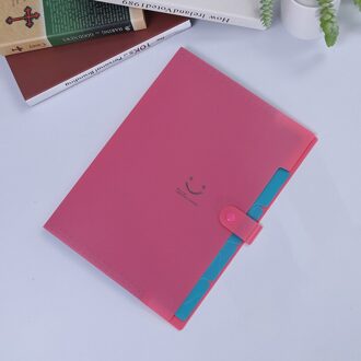 1 Stuks Pp A4 Bestand Document Bag Pouch Bill Map Houder Organizer Fastener Kantoorbenodigdheden Document Organizer Binder rood
