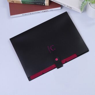 1 Stuks Pp A4 Bestand Document Bag Pouch Bill Map Houder Organizer Fastener Kantoorbenodigdheden Document Organizer Binder zwart
