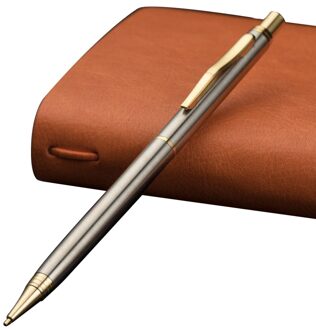 1 Stuks Roestvrij Stalen Staaf Roterende Metalen Pers Metalen Potlood 0.5Mm Lood Kern Student Speciale Automatische Potlood Reclame pen