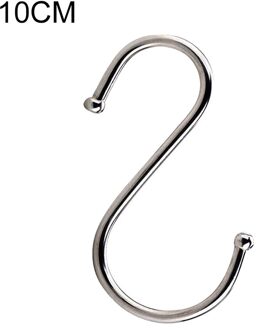 1 Stuks S Haak Hanger Kleding Store Organisator Closet Opknoping Lange Display Haken Geen-Pijn Huis Keuken Roestvrij staal Haken 10cm