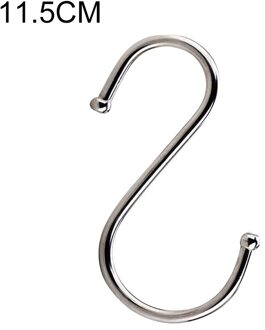 1 Stuks S Haak Hanger Kleding Store Organisator Closet Opknoping Lange Display Haken Geen-Pijn Huis Keuken Roestvrij staal Haken 11.5cm