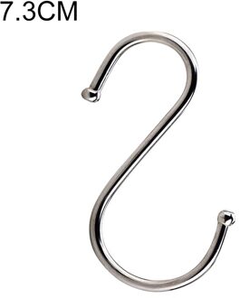 1 Stuks S Haak Hanger Kleding Store Organisator Closet Opknoping Lange Display Haken Geen-Pijn Huis Keuken Roestvrij staal Haken 7.3cm