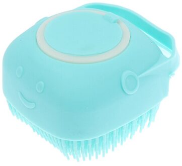 1 Stuks Siliconen Body Scrubber Massage Borstel Zachte Wassen Gereedschap Bad Douche Borstel Badkamer Blauw