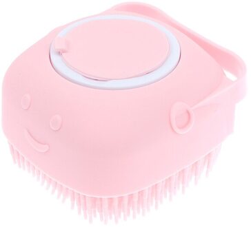 1 Stuks Siliconen Body Scrubber Massage Borstel Zachte Wassen Gereedschap Bad Douche Borstel Badkamer Roze