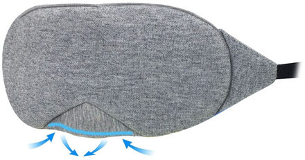 1 Stuks Slaap Masker Natuurlijke Slapen Oogmasker Eyeshade Cover Shade Eye Patch Vrouwen Mannen Zachte Draagbare Blindfold Travel Eyepatch Grijs