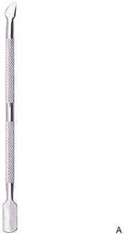 1 Stuks Stalen Dubbele Hoofd Cuticle Pusher Voor Manicure Gereedschap Voor Nagels Art Antislip Nail Cuticle Remover Accessoires