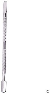 1 Stuks Stalen Dubbele Hoofd Cuticle Pusher Voor Manicure Gereedschap Voor Nagels Art Antislip Nail Cuticle Remover Accessoires