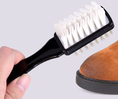 1 Stuks Suede Reinigingsborstel Dubbelzijdige Borstel Flip Bont Suède Borstel