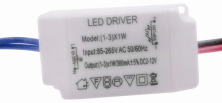 1 Stuks Transformer Led Power Driver Elektronische Adapter 3X1W Eenvoudige Ac 85 V-265 V dc 2 V-12 V 300mA Led Licht Bar Driver