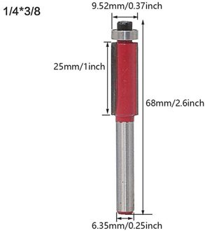 1 Stuks Trim Bits Set Top End Bearing Router Snijden Frees Voor Hout Sjabloon Patroon Bit Hardmetalen Frezen cutter