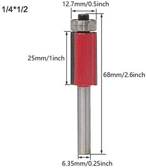 1 Stuks Trim Bits Set Top End Bearing Router Snijden Frees Voor Hout Sjabloon Patroon Bit Hardmetalen Frezen cutter