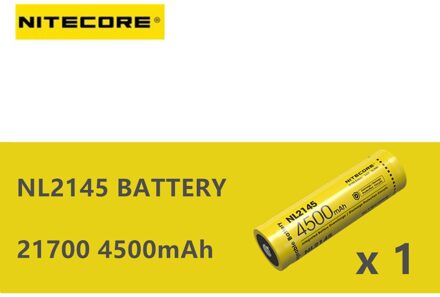 1 stuks van NITECORE 21700 oplaadbare batterij NL2140/NL2145/NL2150 1 stk NL2145