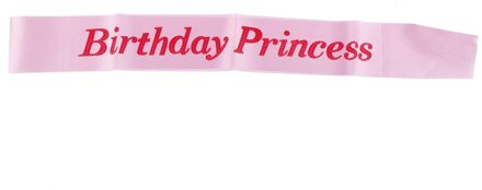 1 stuks Verjaardag roze lint vrouwen prinses meisjes sjerpen zwart palepink band happy brithday party accessoires