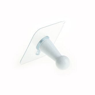 1 Stuks Zelfklevende Kleding Haken Geen Boren Houten Muur Gemonteerde Sleutel Haak Handdoek Hanger wit