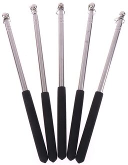 1 Stuks Zwart Rekbaar Pointer Touch Whiteboard Pen Vilt Hoofd Rvs Telescopische Staaf Leraar Pointer 1 Meter