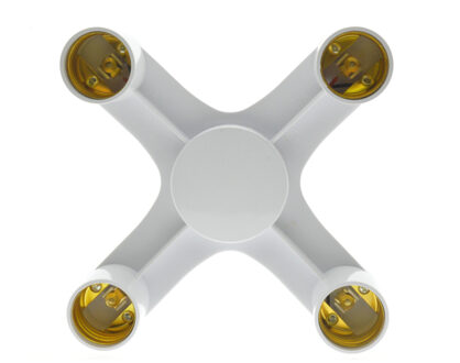 1 tot 3/4/5/Lamphouder Lamp Houder Dual Dubbele E27 Socket Base Uitbreiden Splitter Plug halogeen Lamp Koper Contact Adapter 4 In 1