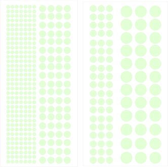 1 Vel 407Pcs 3D Lichtgevende Muurstickers Glow In The Dark Star Ronde Stippen Muurstickers Kinderkamer Slaapkamer home Decor