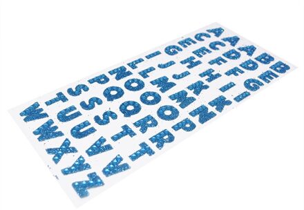 1 vel Engels Letters Strass DIY Logo Strass Ijzer Stickers Kleding Accessoires PC Telefoon Art Decor Engels Alfabet Sticker P05 blauw