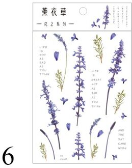 1 Vel Kawaii Bloem Stickers Leuke Adhesive Decor Stickers Plant Huisdier Sticker Voor Kids Diy Scrapbooking Dagboek Briefpapier Leveringen 12