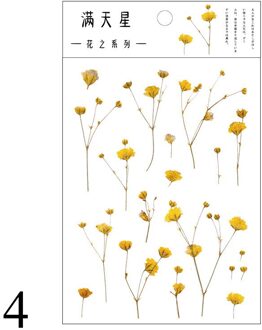 1 Vel Kawaii Bloem Stickers Leuke Adhesive Decor Stickers Plant Huisdier Sticker Voor Kids Diy Scrapbooking Dagboek Briefpapier Leveringen 4