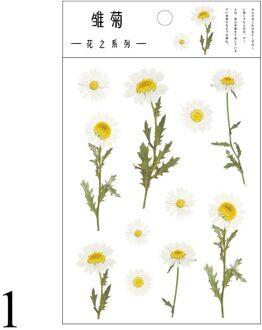 1 Vel Kawaii Bloem Stickers Leuke Adhesive Decor Stickers Plant Huisdier Sticker Voor Kids Diy Scrapbooking Dagboek Briefpapier Leveringen