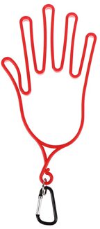 1 X Golf Handschoenen Brancard Golfer Tool Gear Plastic Abs Golf Handschoenen Houder Rack Droger Hanger Brancard Met Riem rood