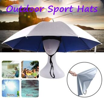 1 X Opvouwbare Hoofddeksels Paraplu Hoeden Handsfree Voor Vissen Outdoor Sport Hoeden