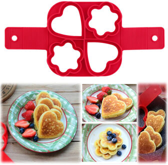 1 X Pancake Maker Fantastische Fast & Easy Manier Om Perfect Koken Vier Gaten Diy Pannenkoeken Tool 34X16X1 Cm