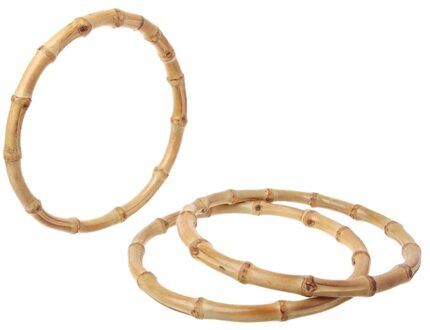 1 X Ronde Bamboe Tas Handvat Voor Handgemaakte Handtas Diy Tassen Accessoires