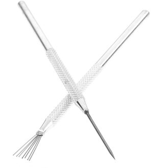 1 X Veer Pin + 1 X Pro Naald Draad Textuur Aardewerk Klei Gereedschap Set Textuur Borstel Gereedschap Keramiek Modellering tool Aardewerk