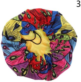 1 × Zijde Tulband Dragen Head Wrap Hoed Vrouwen Kinderen Gedrukt Double Layer Tulband Cap N3