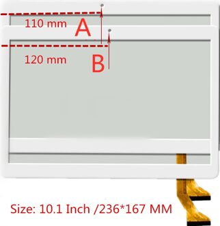 10.1 Inch Touch Screen Voor Xgody Tb01 Capacitieve Touch Screen Panel Reparatie En Vervanging Onderdelen type A wit