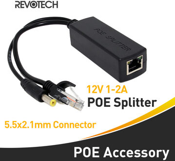 10/100 m PoE Splitter met IEEE 802.3af Standaard & 12 v 1A Output Power over Ethernet voor IP camera 5.5x2.1mm Connector