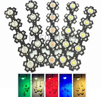 10-100pcs High Power LED Chip 1W 3W Warm Cool White Red Blue Green UV Full Spectrum 490nm 660nm 445nm LED Grow Light