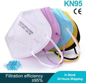 10-100PCS KN95 Face Masks 5-Layer Protective ffp2mask Breathable Safe Dust Mouth Mask Filter Mascarillas ffp2reutilizable