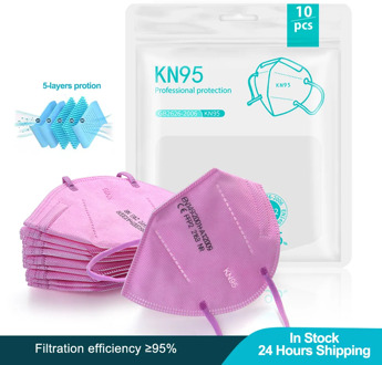10-100PCS Pink FFP2 Mask KN95 Face Mask Dustproof Reusable Respirator Masks Protective Mask Filter Mascarillas FFP2 reutilizable